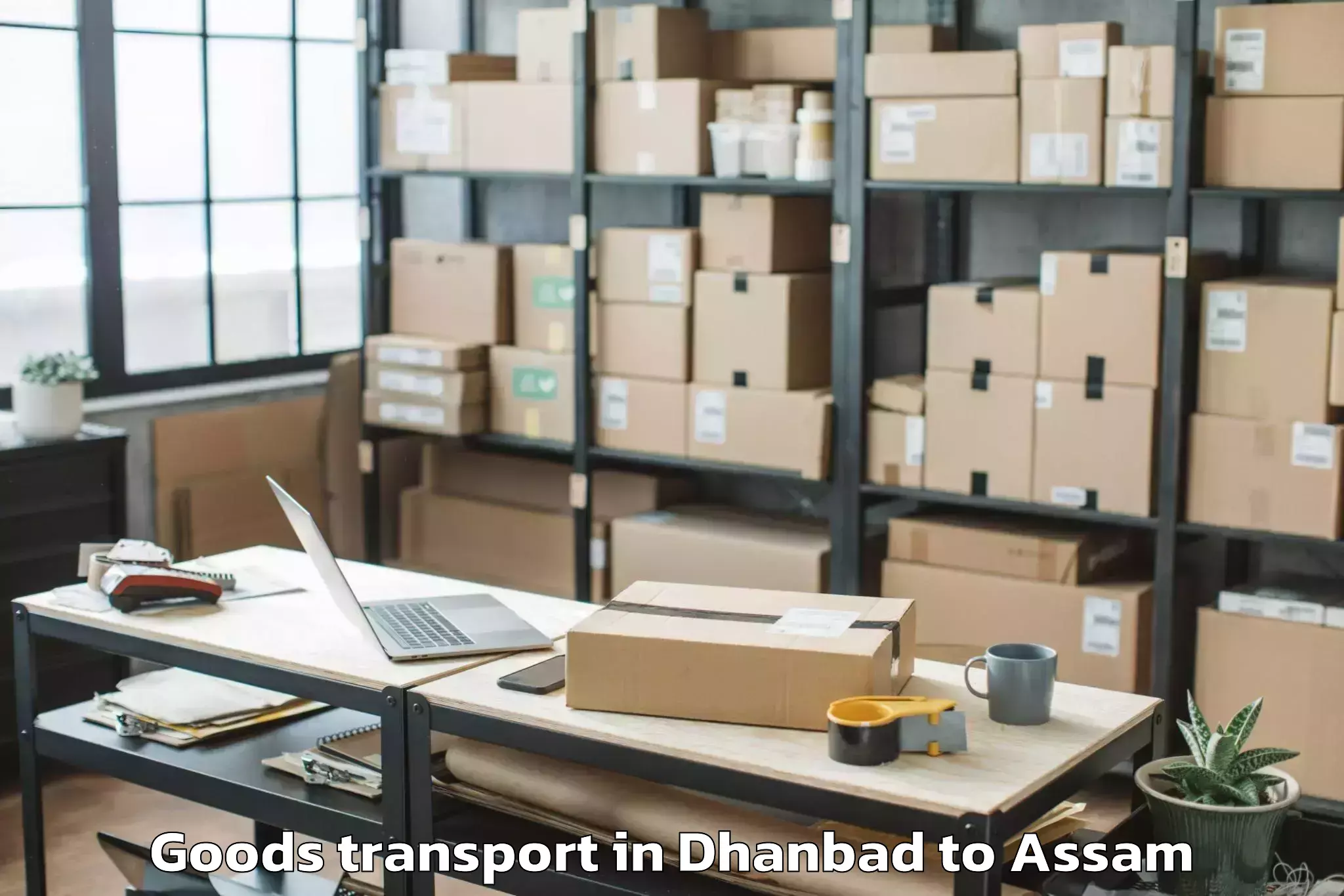 Professional Dhanbad to Dibrugarh University Goods Transport